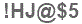 The text to enter in the texbox below is: !HJ@$5