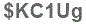 The text to enter in the texbox below is: $KC1Ug