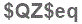The text to enter in the texbox below is: $QZ$eq