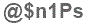 The text to enter in the texbox below is: @$n1Ps