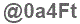 The text to enter in the texbox below is: @0a4Ft