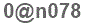 The text to enter in the texbox below is: 0@n078