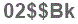 The text to enter in the texbox below is: 02$$Bk