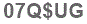 The text to enter in the texbox below is: 07Q$UG