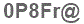 The text to enter in the texbox below is: 0P8Fr@