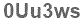 The text to enter in the texbox below is: 0Uu3ws