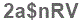 The text to enter in the texbox below is: 2a$nRV