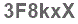 The text to enter in the texbox below is: 3F8kxX
