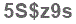 The text to enter in the texbox below is: 5S$z9s