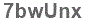 The text to enter in the texbox below is: 7bwUnx