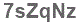 The text to enter in the texbox below is: 7sZqNz