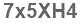 The text to enter in the texbox below is: 7x5XH4