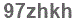 The text to enter in the texbox below is: 97zhkh