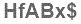 The text to enter in the texbox below is: HfABx$