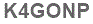 The text to enter in the texbox below is: K4GONP