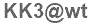 The text to enter in the texbox below is: KK3@wt