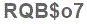 The text to enter in the texbox below is: RQB$o7