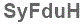The text to enter in the texbox below is: SyFduH