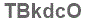 The text to enter in the texbox below is: TBkdcO