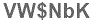The text to enter in the texbox below is: VW$NbK