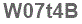 The text to enter in the texbox below is: W07t4B