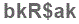 The text to enter in the texbox below is: bkR$ak