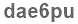The text to enter in the texbox below is: dae6pu