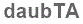 The text to enter in the texbox below is: daubTA