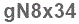 The text to enter in the texbox below is: gN8x34