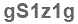 The text to enter in the texbox below is: gS1z1g