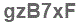 The text to enter in the texbox below is: gzB7xF