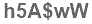 The text to enter in the texbox below is: h5A$wW