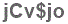 The text to enter in the texbox below is: jCv$jo
