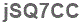 The text to enter in the texbox below is: jSQ7CC
