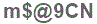 The text to enter in the texbox below is: m$@9CN