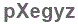 The text to enter in the texbox below is: pXegyz