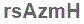 The text to enter in the texbox below is: rsAzmH