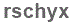 The text to enter in the texbox below is: rschyx