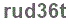 The text to enter in the texbox below is: rud36t