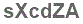 The text to enter in the texbox below is: sXcdZA
