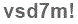 The text to enter in the texbox below is: vsd7m!