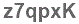 The text to enter in the texbox below is: z7qpxK