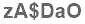 The text to enter in the texbox below is: zA$DaO
